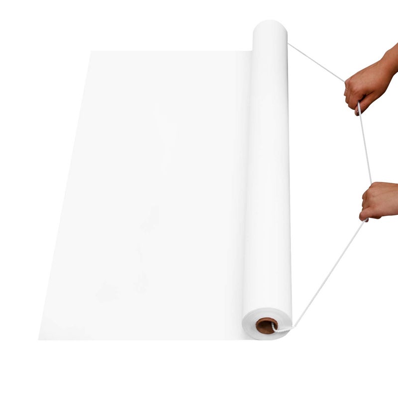 Party Essentials Plastic Disposable Aisle Runner for Wedding Ceremony Events Indoor and Outdoor on Floor Tile Grass Carpet, 100 x 3 Feet, White - Image 2